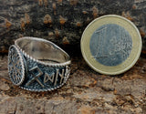 Ring Wikingerkompass Vegvisir, Gr. 54-74 (wiko 1) - Silber