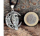 Rabe im Mond 392 mit Schlangenkette - Silber