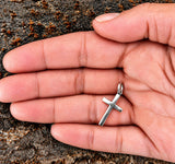 Kreuz 19 mit Schlangenkette - Silber