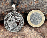 Wolfskopf 353 mit Schlangenkette - Silber
