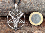 Pentagramm 230 mit Korbkette - Silber