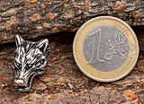 Bartperle Wolf 9x8 mm - Silber
