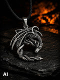Drache 288 mit Schlangenkette - Silber