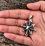 Chaosstern 60 mit Schlangenkette - Silber