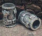 Bartperle Thorshammer 5mm - Silber