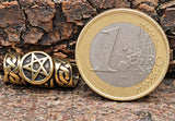 Bartperle Pentagramm - Bronze