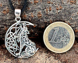 Wolf im Mond 354 mit Schlangenkette - Silber
