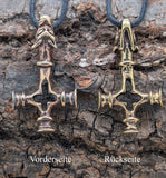Anhänger 70 Wolfskreuz - Bronze