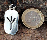 Rune Algiz 155 mit Schlangenkette - Silber