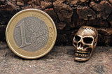 Bartperle Totenkopf 6 mm - Bronze