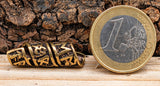 Bartperle Runen 6 mm - Bronze