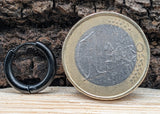 Klappcreole schwarz 8mm - Edelstahl kcschw01