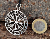 Wikinger Kompass 281 mit Schlangenkette - Silber