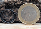 Klappcreole schwarz 12mm - Edelstahl kcschw03
