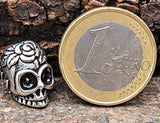 Bartperle Totenkopf 6mm - Edelstahl