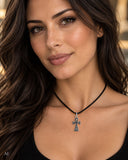 Ankh 32 mit Korbkette - Silber