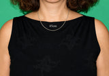 Schlangenkette 1 mm - dunkel - Silber