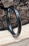 Klappcreole schwarz 16mm - Edelstahl kcschw05