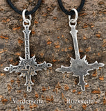 Anhänger 134 Kreuz & Pentagramm - Silber