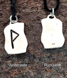 Rune Wunjo 309 mit Schlangenkette - Silber
