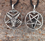 Pentagramm 230 mit Korbkette - Silber