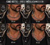 Königskette 8,4 mm - silbern - Edelstahl