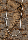 Schlangenkette 1 mm - hell - Silber
