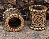 Bartperle Keltenknoten 8 mm - Bronze