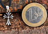 Kreuz 17 mit Schlangenkette - Silber
