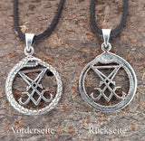 Anhänger 423 Siegel Luzifers mit Korbkette - Silber