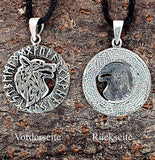 Wolfskopf 353 mit Schlangenkette - Silber