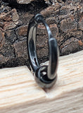 Klappcreole schwarz 12 x 2,5 mm - Edelstahl kcschw12