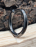 Klappcreole schwarz 14mm - Edelstahl kcschw04
