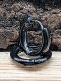 Klappcreole schwarz 8mm - Edelstahl kcschw01