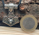 Thorshammer 143 mit Korbkette - Silber