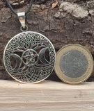 Anhänger 457 Lebensbaum mit Triple Goddess - Silber