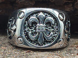 Ring Fleur-de-Lis, Gr. 57-71 (fl25) - Edelstahl
