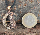 Anhänger 156 Wolf im Mond - Bronze