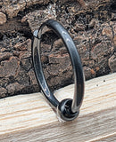 Klappcreole schwarz 20 x 2,5 mm - Edelstahl kcschw15