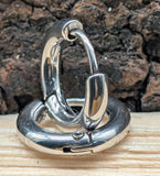 Klappcreole silbern 8mm - Edelstahl KCSI-01