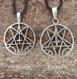 Pentagramm 56 mit Schlangenkette - Silber