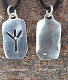Rune Algiz 155 mit Schlangenkette - Silber