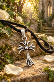 Kreuz 17 mit Schlangenkette - Silber