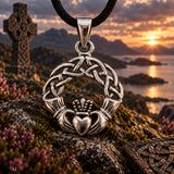 Claddagh 104 mit Schlangenkette - Silber