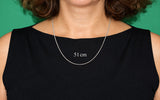 Schlangenkette 1 mm - hell - Silber