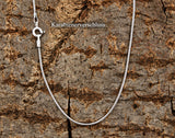 Schlangenkette 1 mm - dunkel - Silber