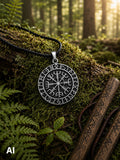 Anhänger 218 Wikinger Kompass - Silber