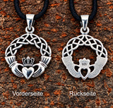 Claddagh 104 mit Schlangenkette - Silber