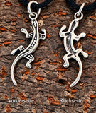 Anhänger 2 Echse - Silber
