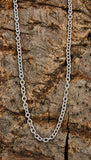 Schlichte Kette 2 mm - silbern - Edelstahl